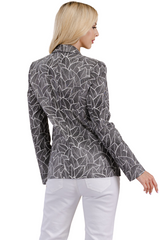 7023-LEAF PRINTED CASUAL JACKET