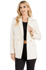 7035-LONG LINE DOUBLE JACKET WITH SLIGHTLY LOOSE FIT