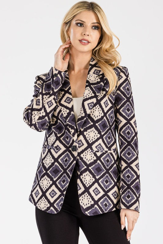 7041-PRINTED CASUAL JACKET