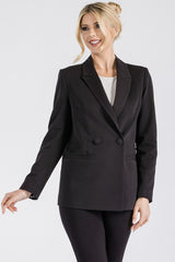 7044-Cover Button Double Breasted Jacket