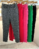 P1002 - Solid High Waist Casual Pants