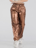 P1007 -  Woven metallic relaxed fit trousers